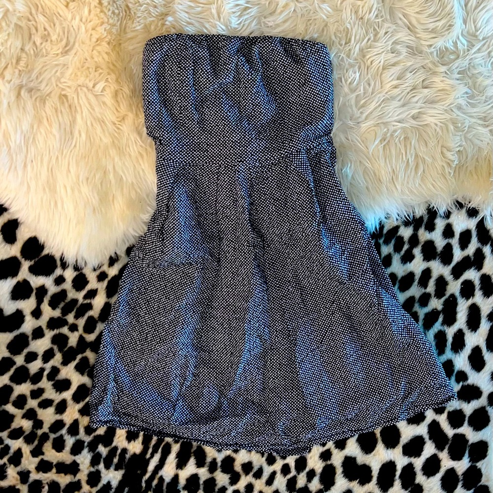 Vintage J. Crew Strapless Polka Dot Dress